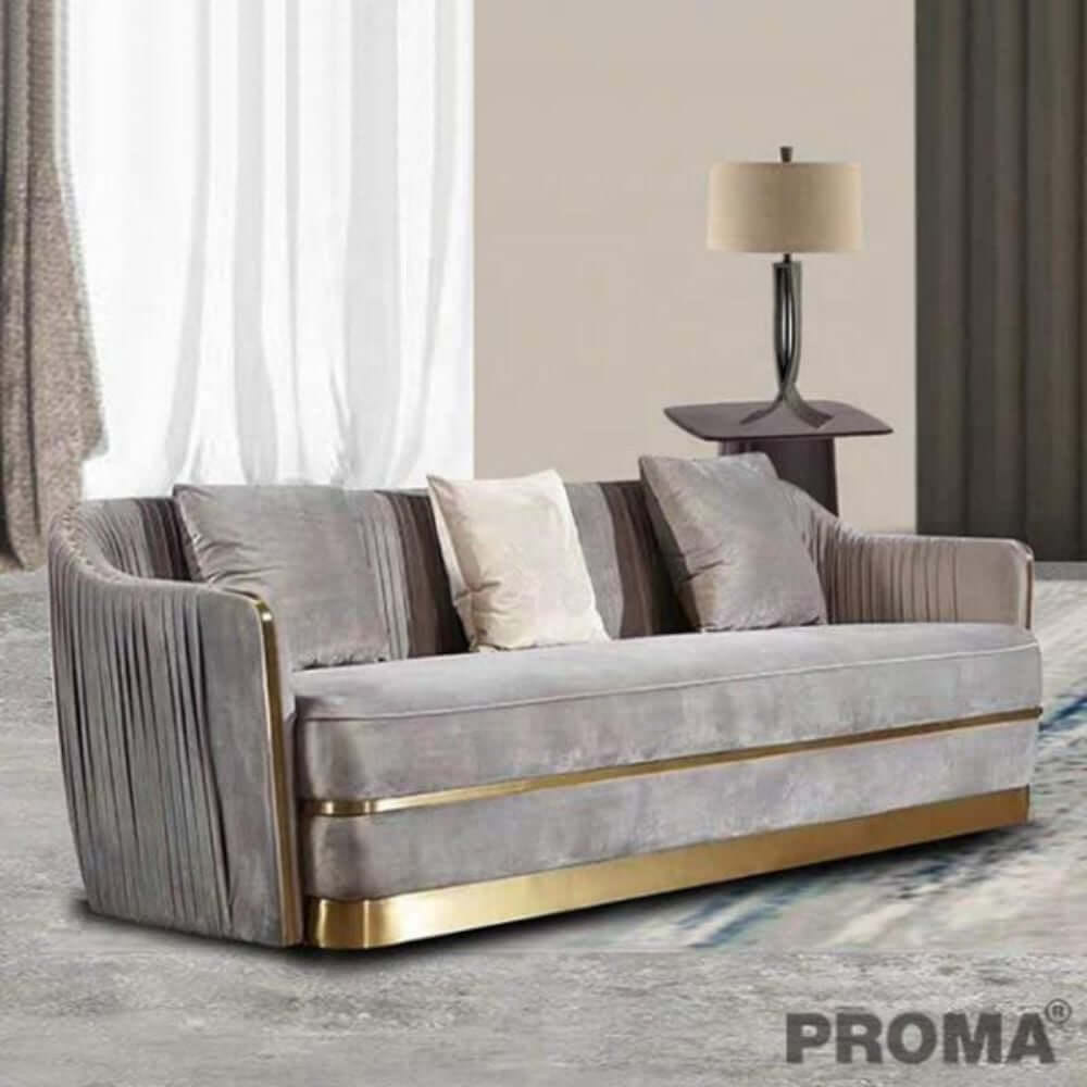 [Pre-order] โซฟา 3 ที่นั่ง PROMA-VIVA CHARIA สีเทา_5